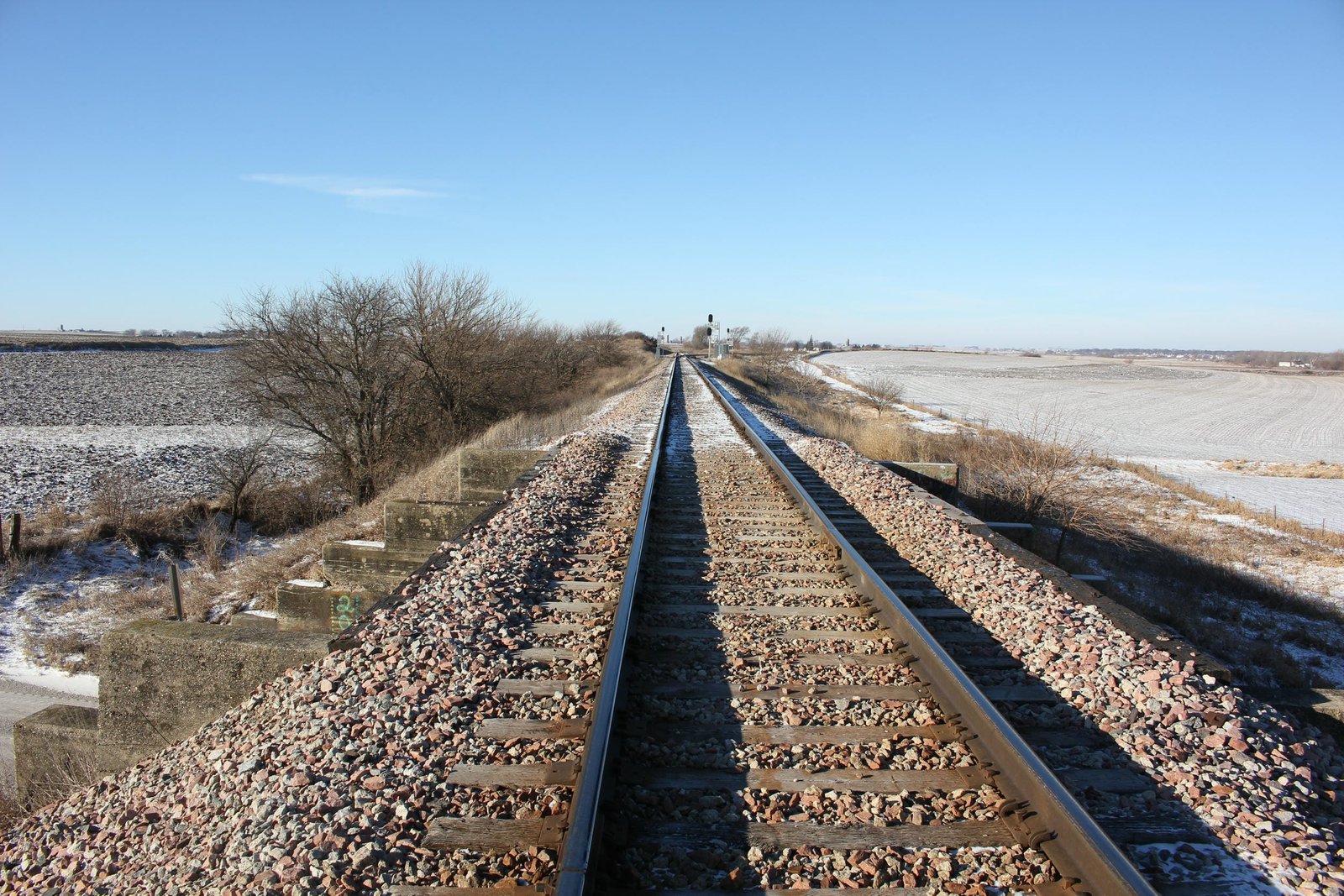Looking west